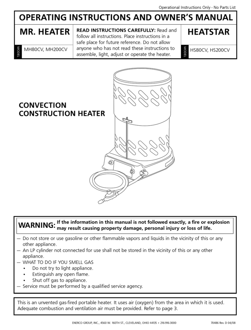 MrHeater MR. HEATER MH200CV Operation and owner's manual