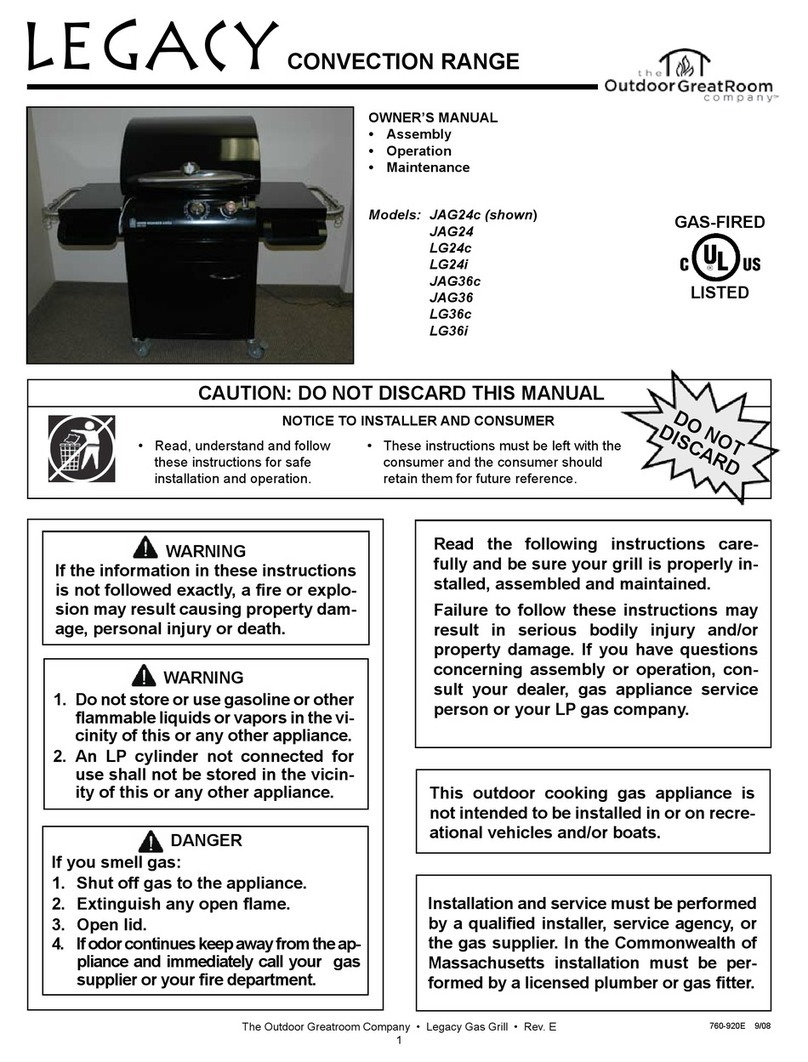 Outdoor GreatRoom Company Legacy LG24c owner's manual