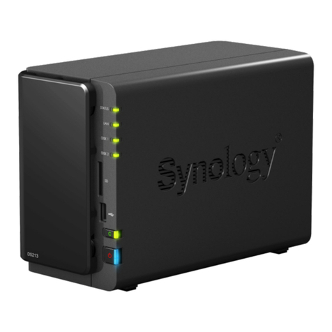 Synology DiskStation DS213 Quick installation guide Synology DiskStation DS213 Quick installation guide