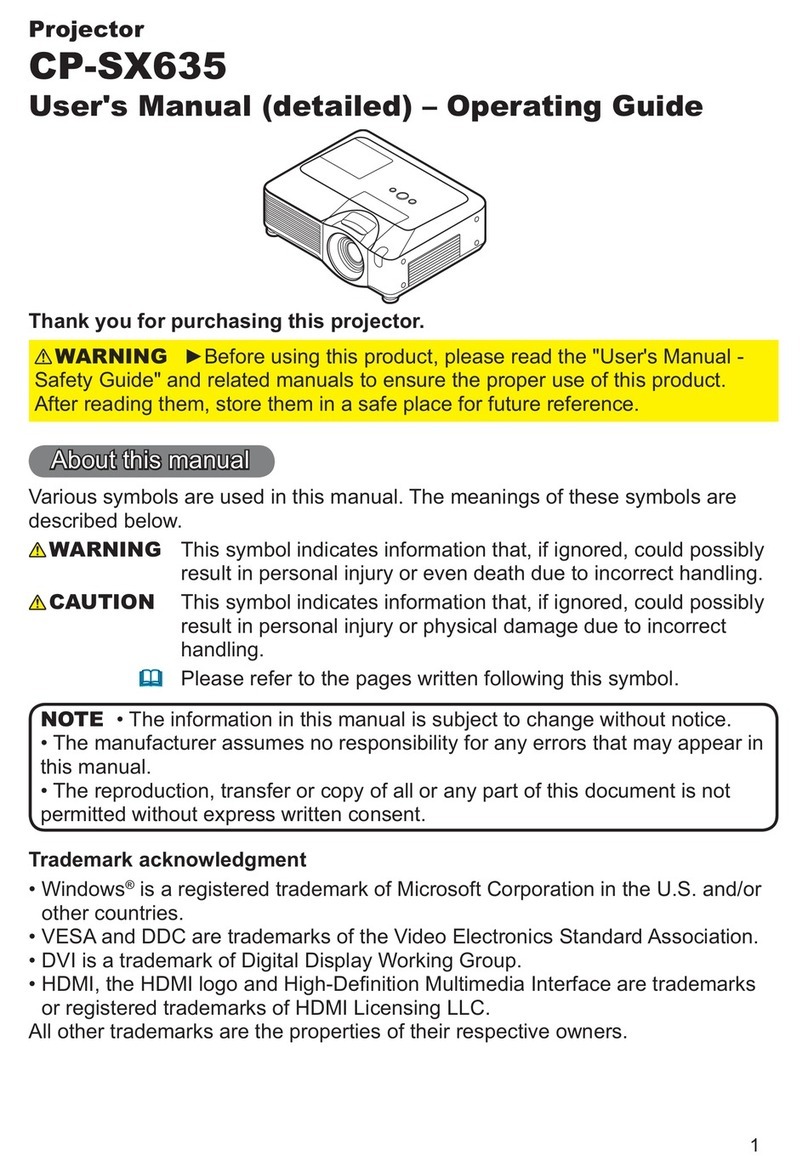 Hitachi CP-SX635 - SXGA+ LCD Projector Technical Document