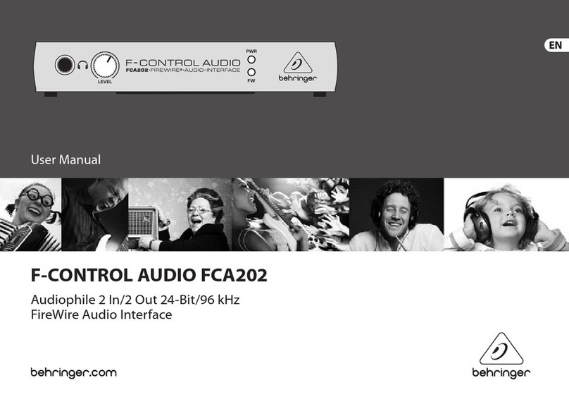Behringer F-Control Audio FCA202 user manual