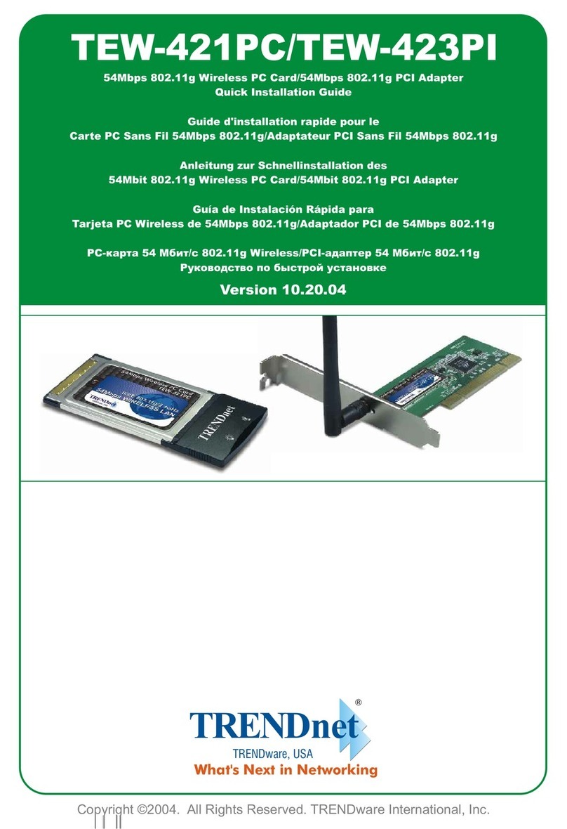 TRENDnet TEW-421PC User manual TRENDnet TEW-421PC User manual
