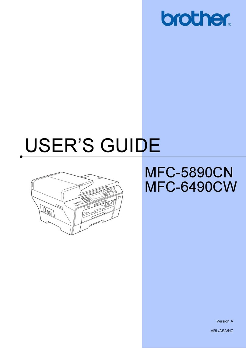 Brother MFC 5890CN - Color Inkjet - All-in-One User manual