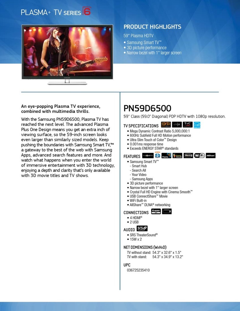 Samsung PN59D6500 E- User manual