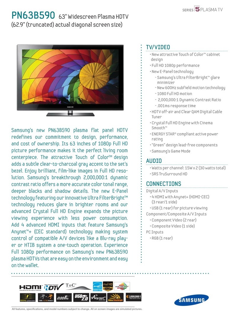 Samsung PN63B590 User manual