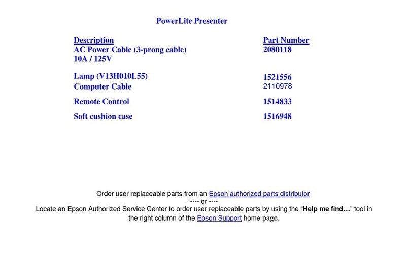 Epson PowerLite Presenter - Projector/DVD Player... User manual