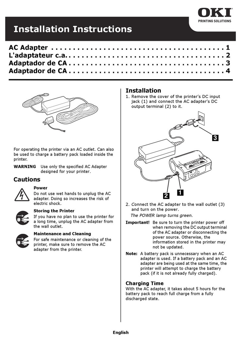 Oki LP470b installation instructions
