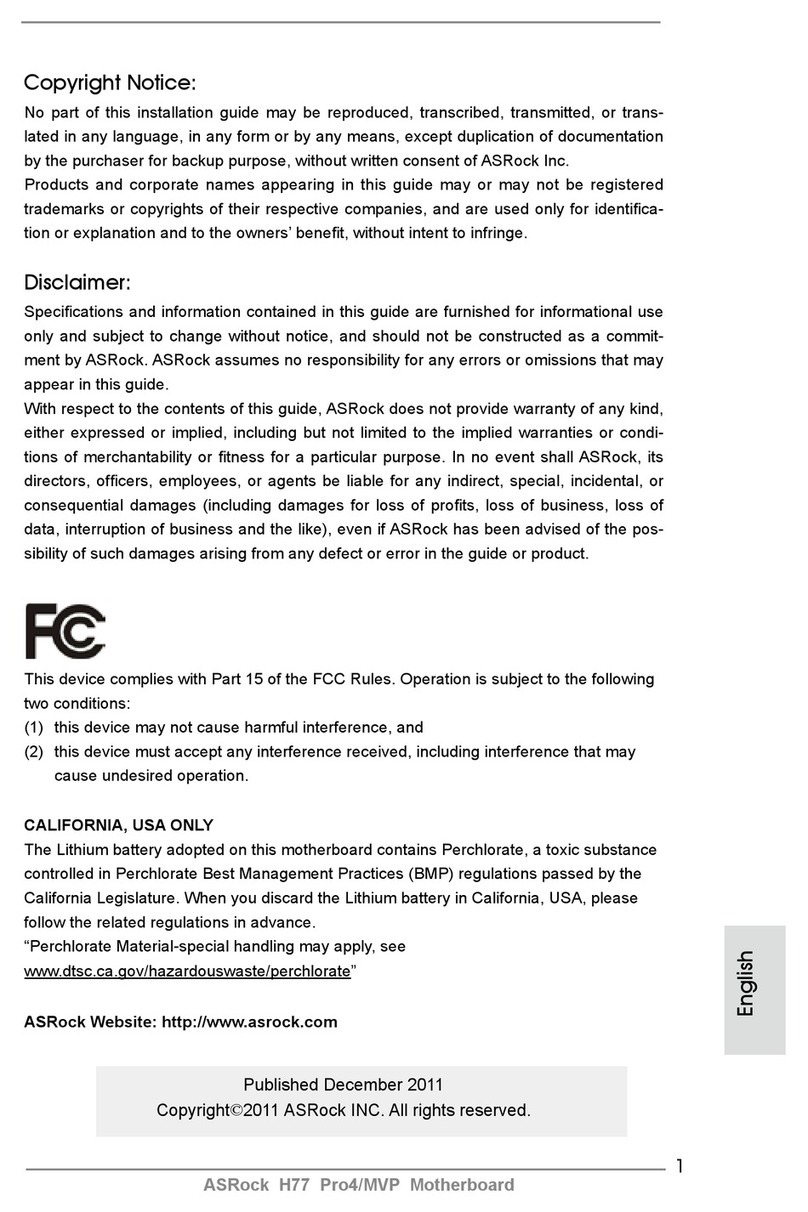 ASROCK H77 Pro4/MVP User manual