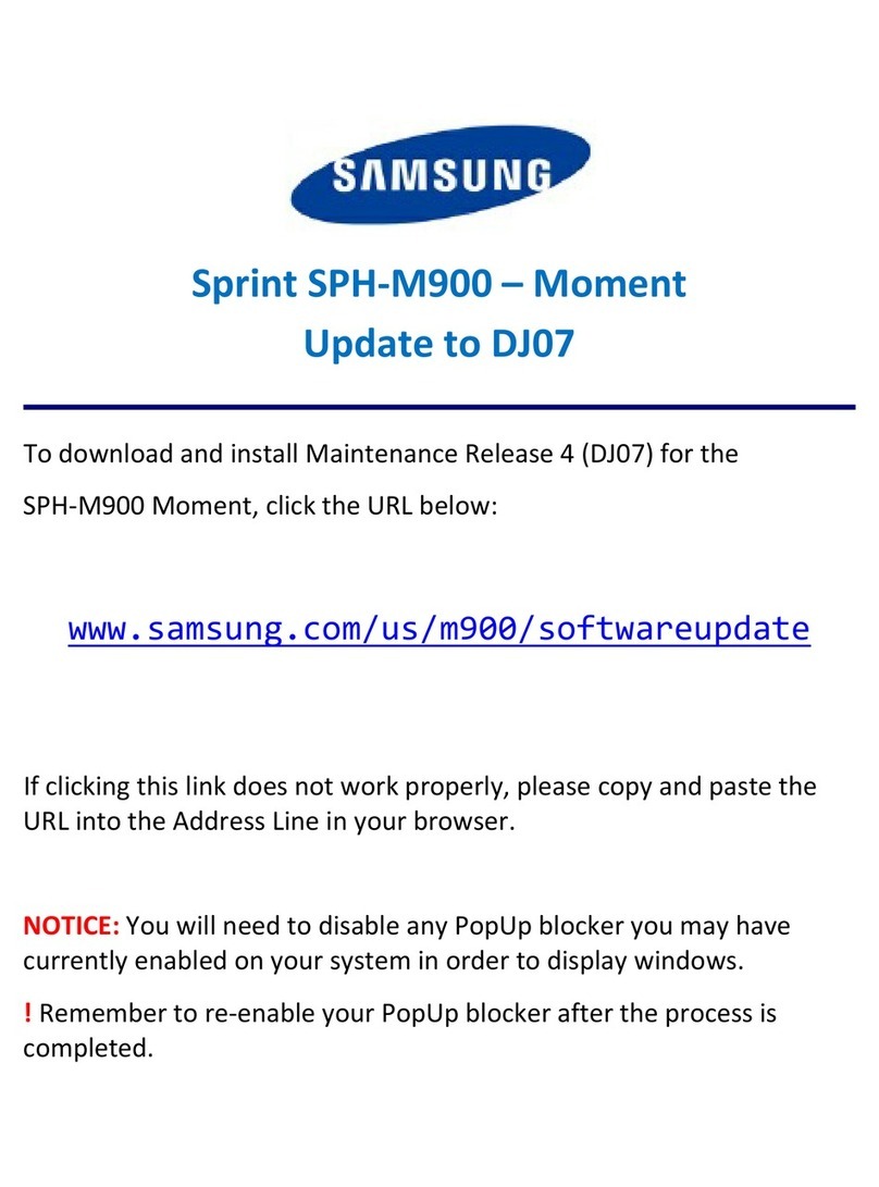 Samsung Moment SPH-M900 Technical manual