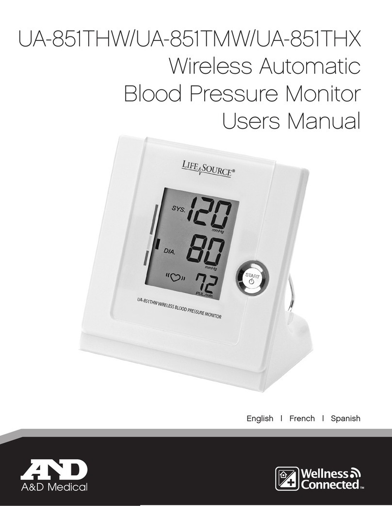 A&D Life Source UA-851THW User manual