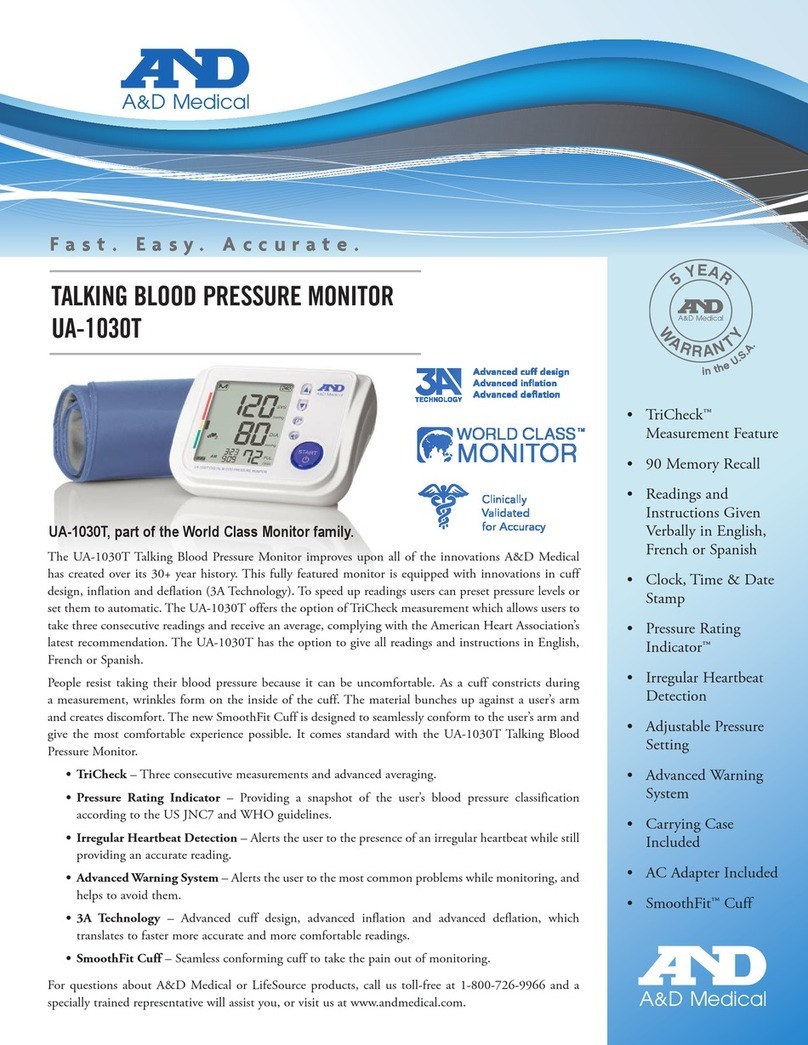 A&D UA-1030T User manual
