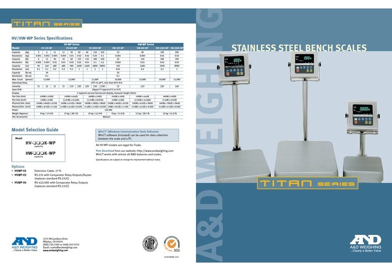 A&D Titan HW-200K-WP specification