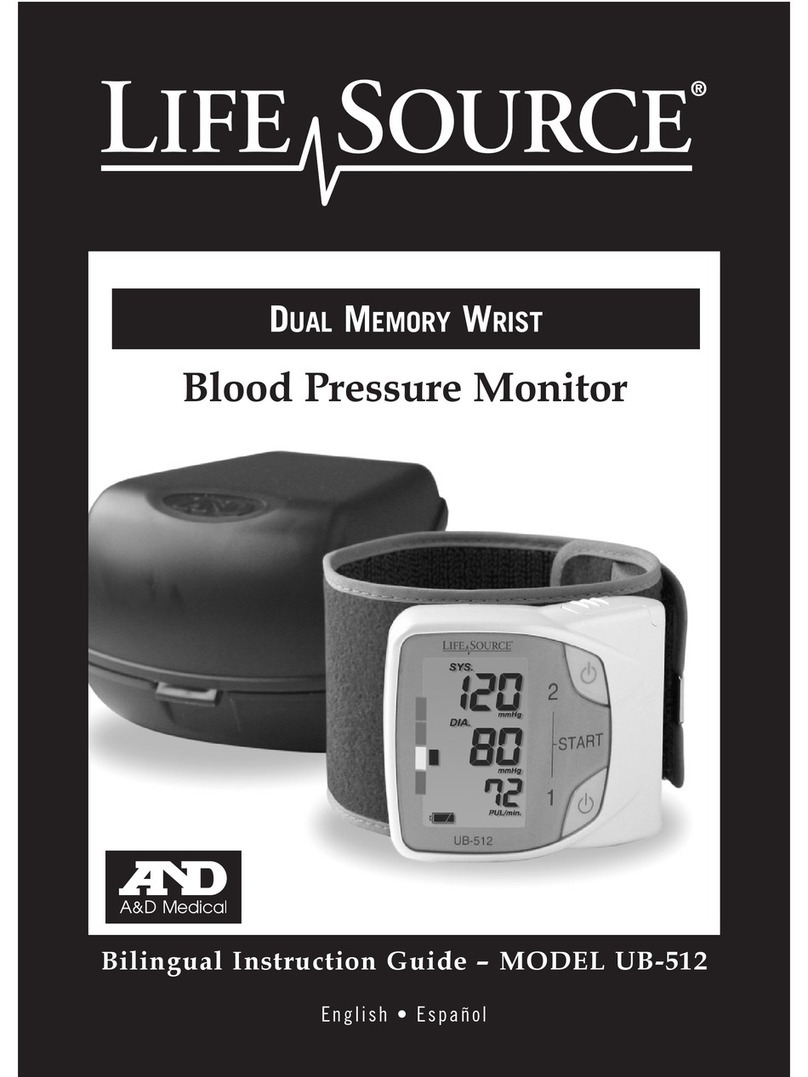 LifeSource ADVANCE MEMORY WRIST UB512 Manual