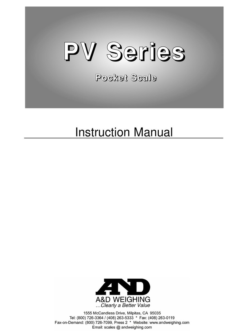 A&D PV-60 User manual