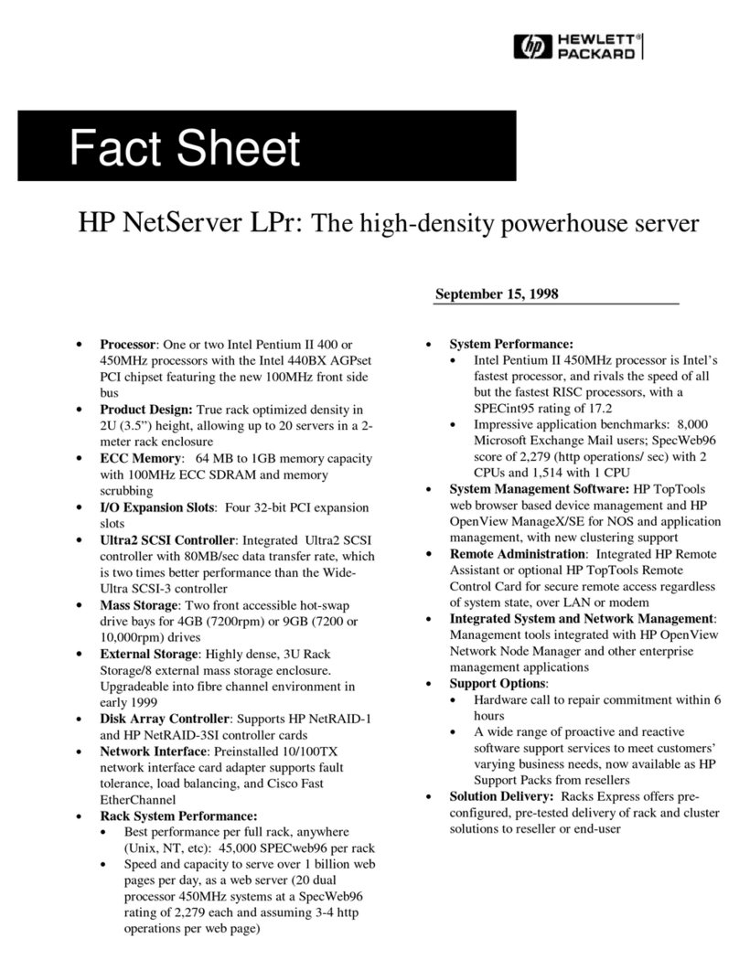 HP LC2000r - NetServer - 128 MB RAM User manual HP LC2000r - NetServer - 128 MB RAM User manual