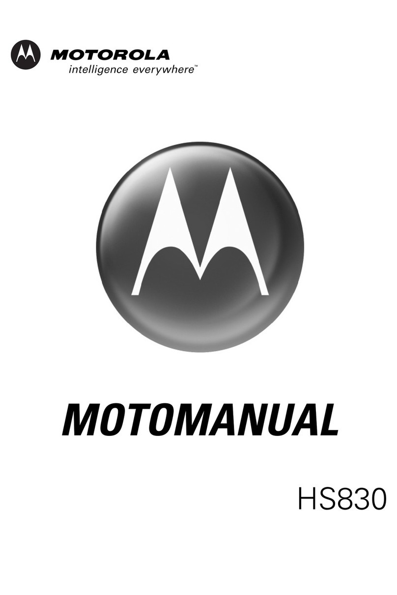 Motorola HS830 HANSFREE User manual Motorola HS830 HANSFREE User manual