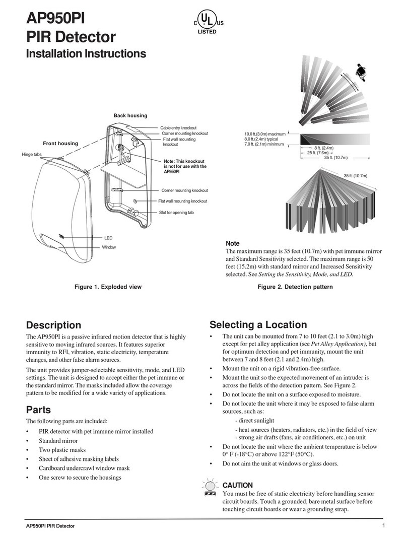 GE AP950PI - Security High-Security PIR Motion... installation instructions