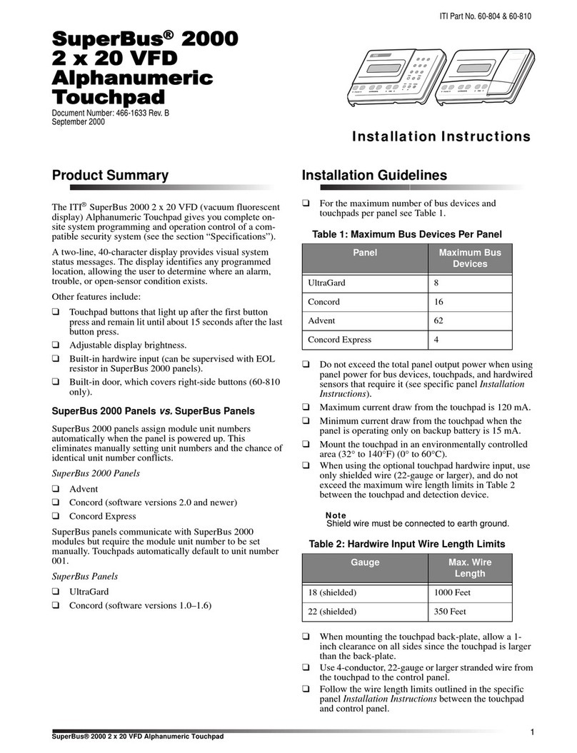ITI 60-804-04 - Concord LCD/VFD Alphanumeric SuperBus... installation instructions