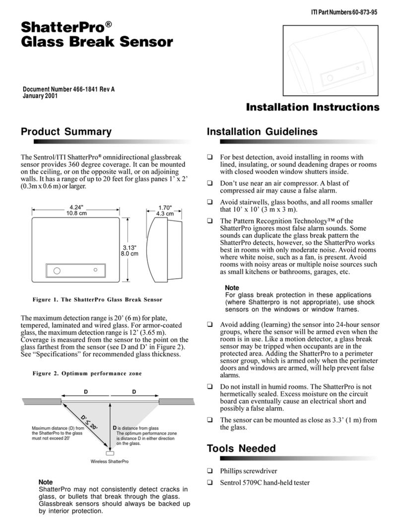 ITI 60-873-95 - Security ShatterPro Crystal Glassbreak... Installation guidelines ITI 60-873-95 - Security ShatterPro Crystal Glassbreak... Installation guidelines