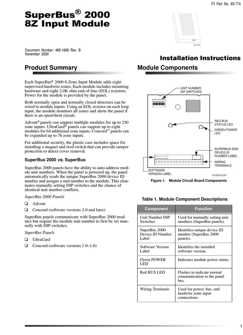 ITI 60-774 - Security SuperBus 2000 8-Zone Input... installation instructions