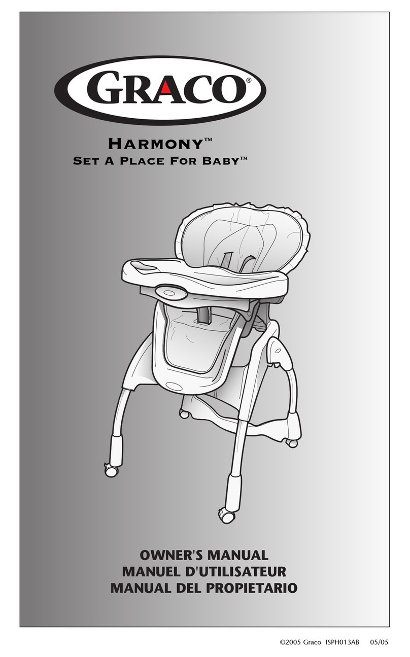 Graco 3E00ABB - Harmony Highchair User manual