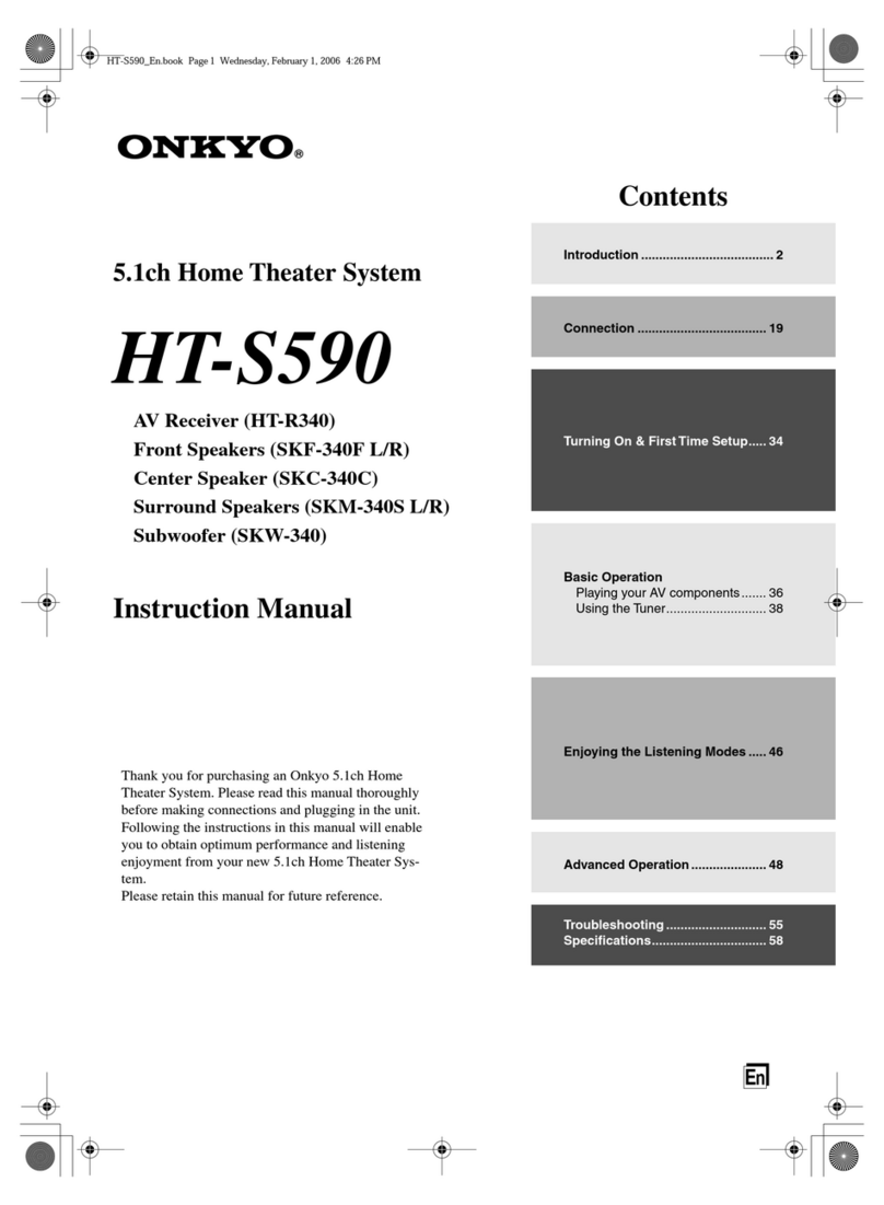 Onkyo HTS590 - 5.1 Channel Component Home Theater Audio... User manual