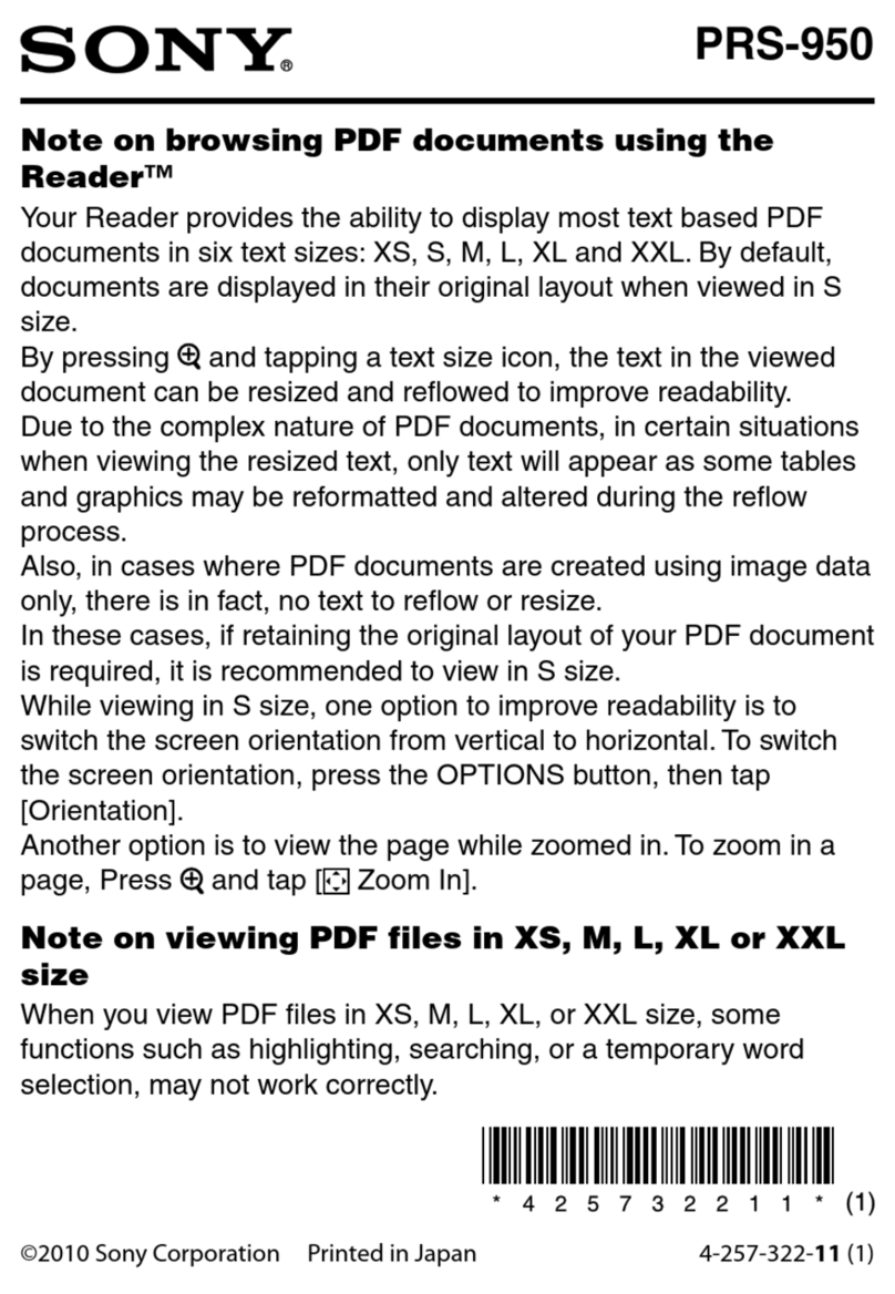 Sony PRS-950 - Reader Daily Edition&trade Guide
