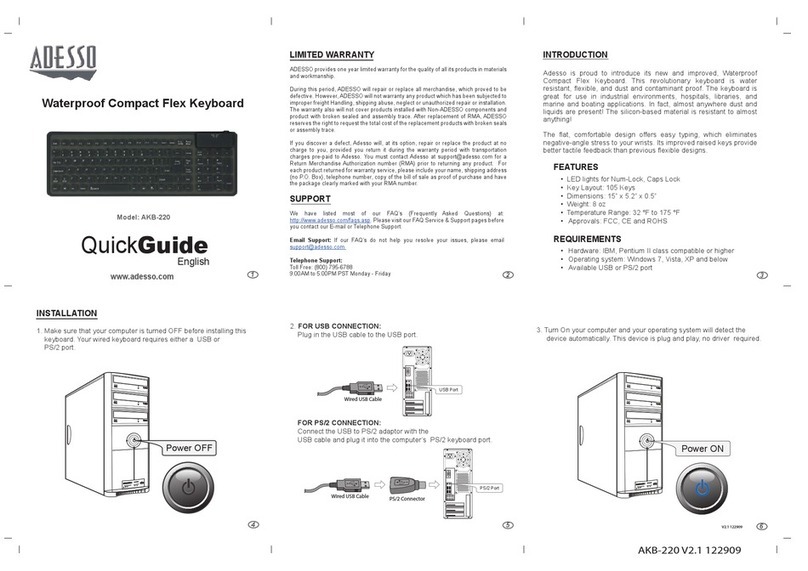 Adesso AKB-220 quick guide Adesso AKB-220 quick guide