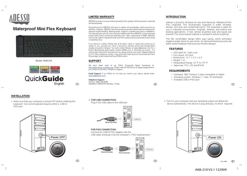 Adesso AKB-210 V2.1 User manual