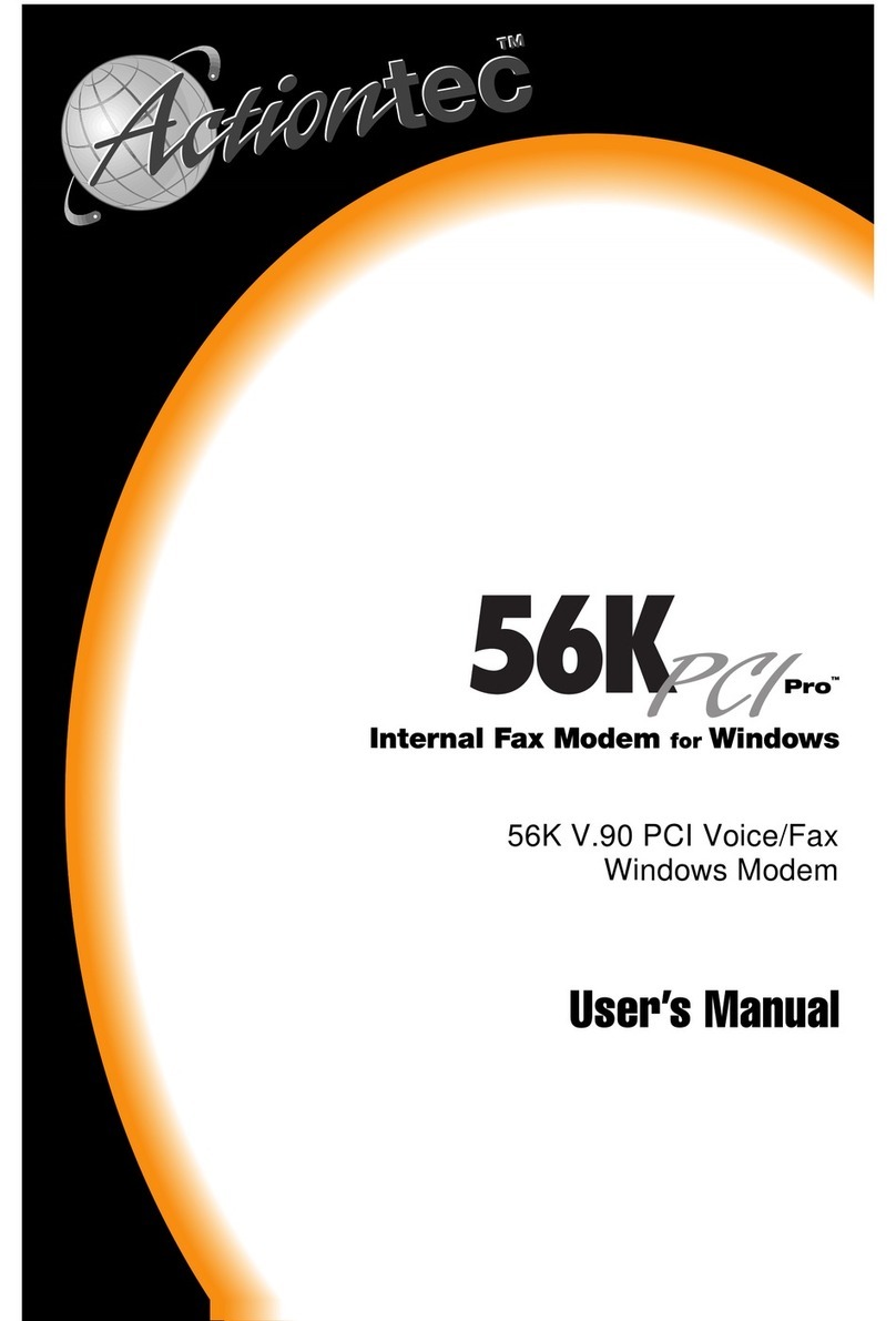 ActionTec 56K PCI Pro User manual