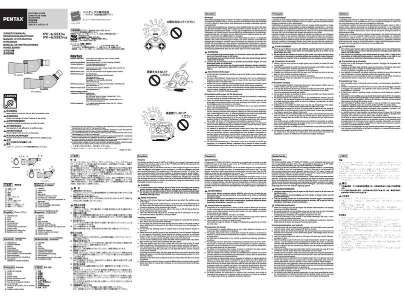 Pentax PF65-ED II Spotting Scope User manual
