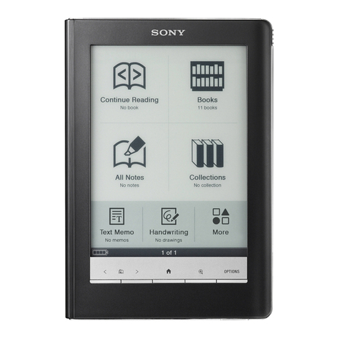 Sony PRS-600 - Electronic Book Reader User manual