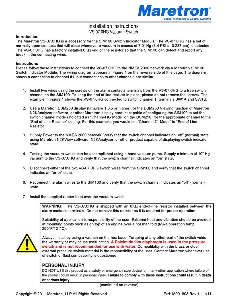 Maretron VS-07.0HG User manual
