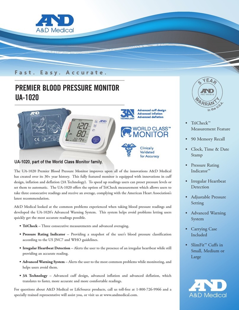 A&D UA-1020 User manual