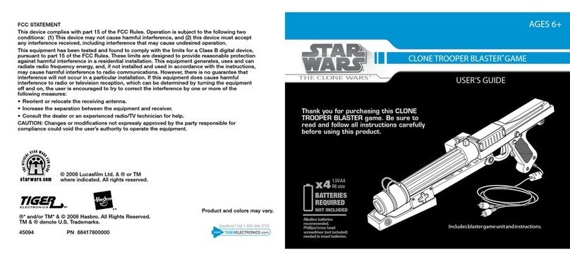 Tiger Electronics CLONE TROOPER BLASTER User manual