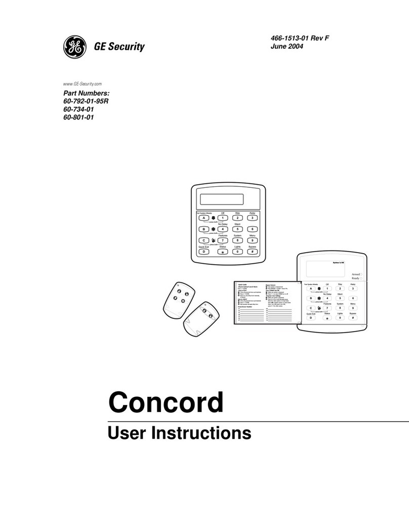 GE Security 60-792-01-95R User instructions GE Security 60-792-01-95R User instructions