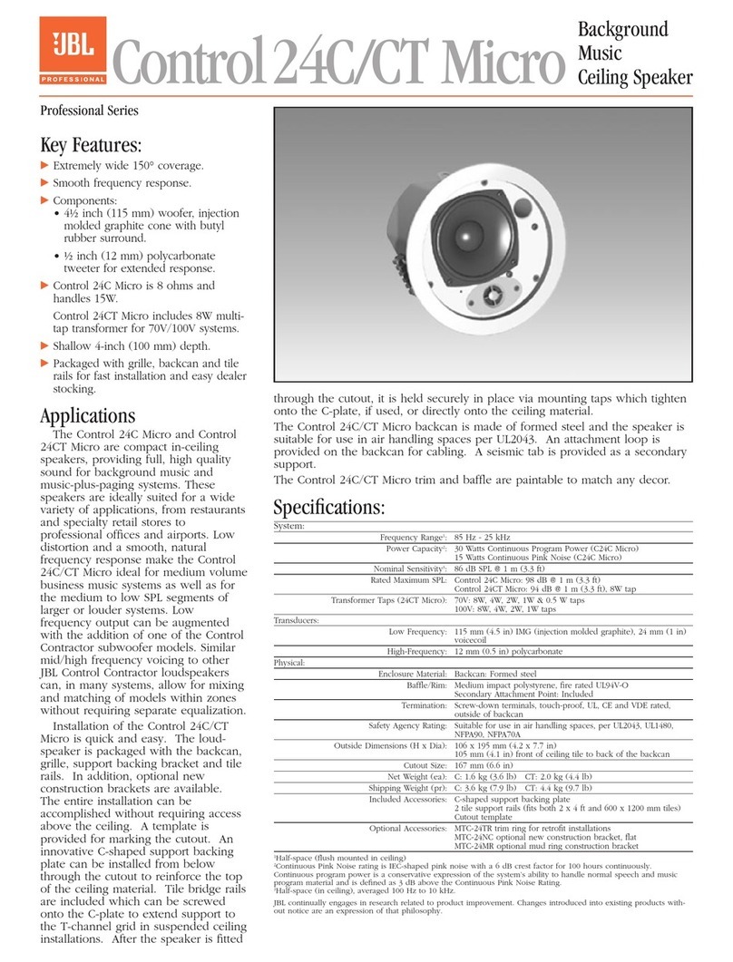 JBL Control 24C Micro User manual