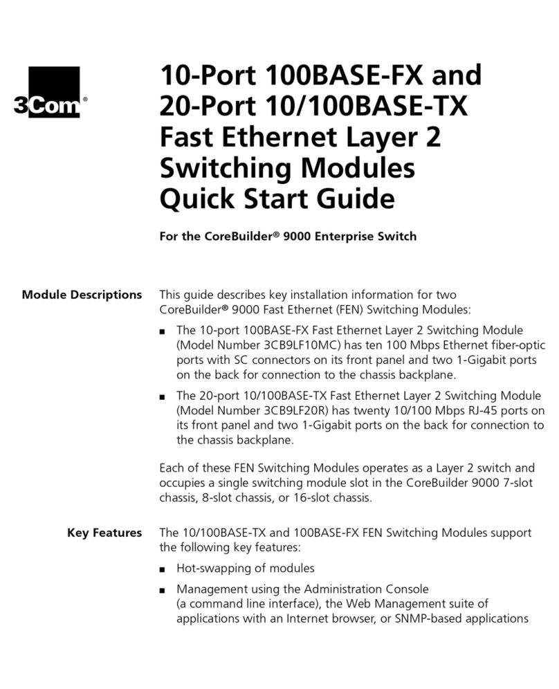 3Com 10-Port 100BASE-FX User manual