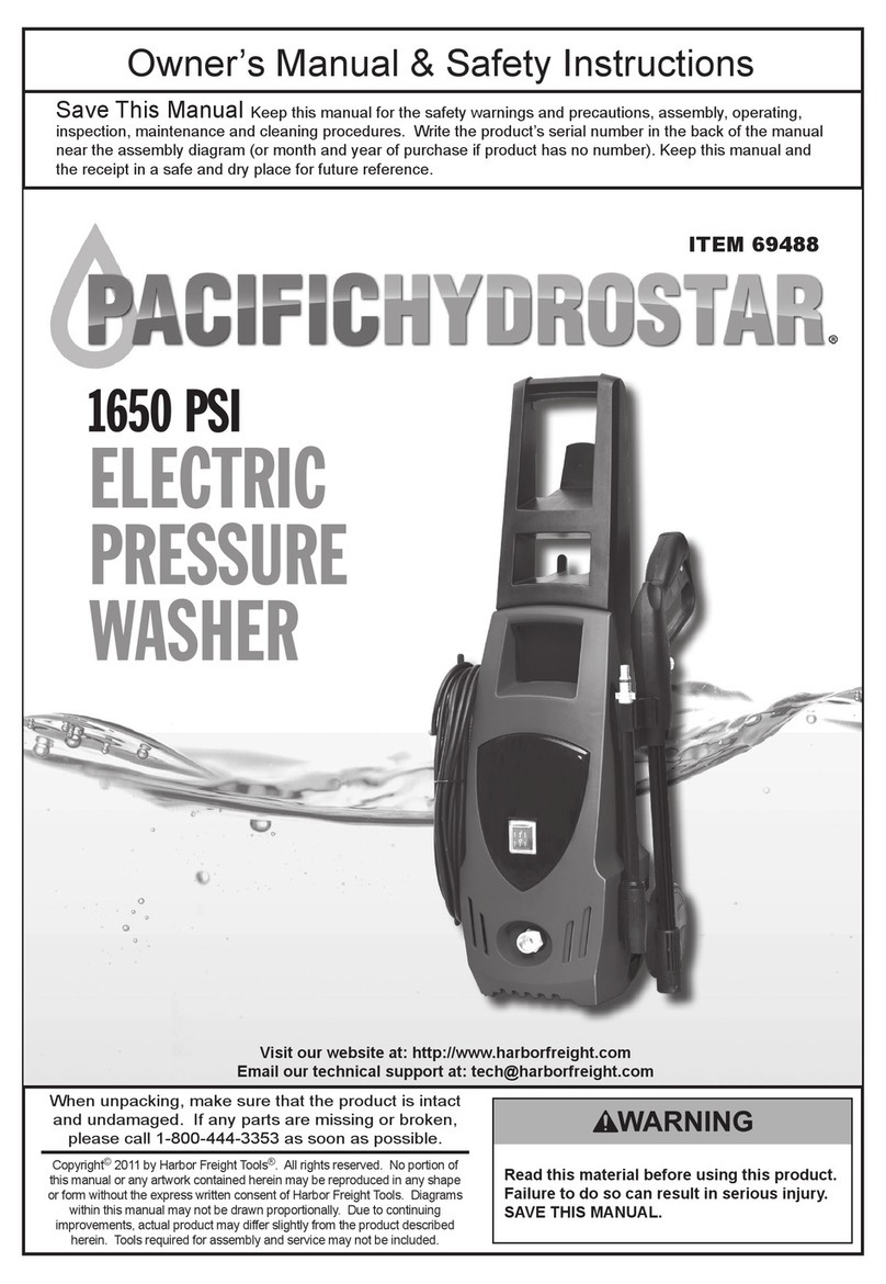 Pacific hydrostar 1650 PSI Original instruction manual