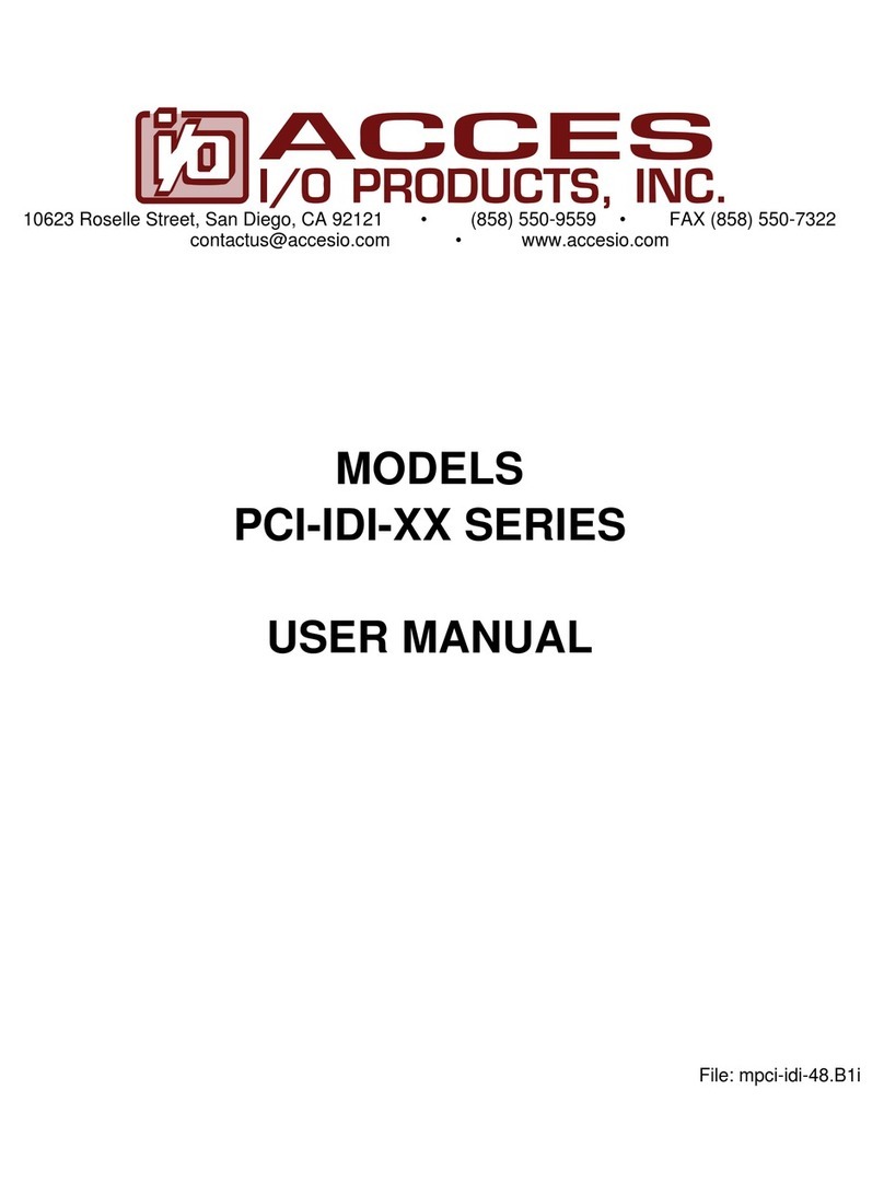 Acces PCI-IDI-XX user manual