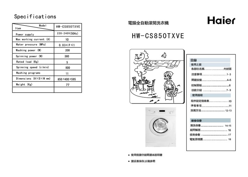 Haier HW-CS850TXVE user manual