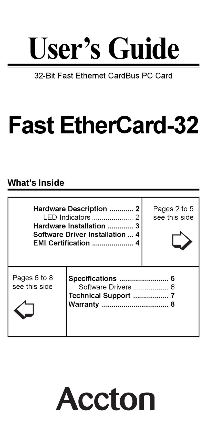 Accton Technology Fast EtherCard-32 user guide