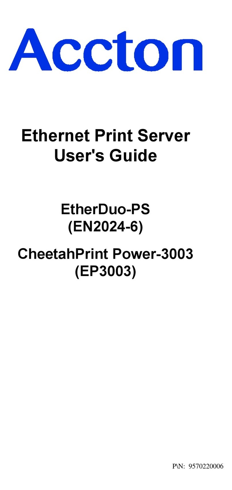 Accton Technology EtherDuo-PS EN2024-6 user guide Accton Technology EtherDuo-PS EN2024-6 user guide