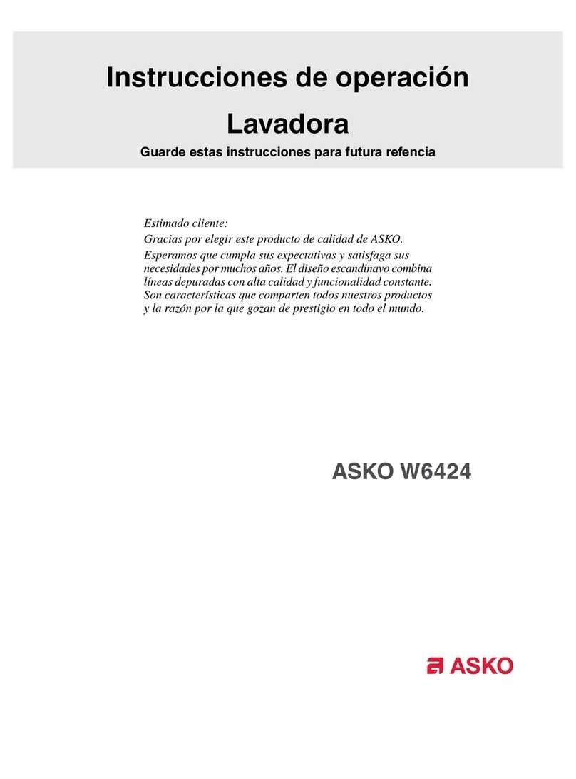 Asko W6424 operating instructions