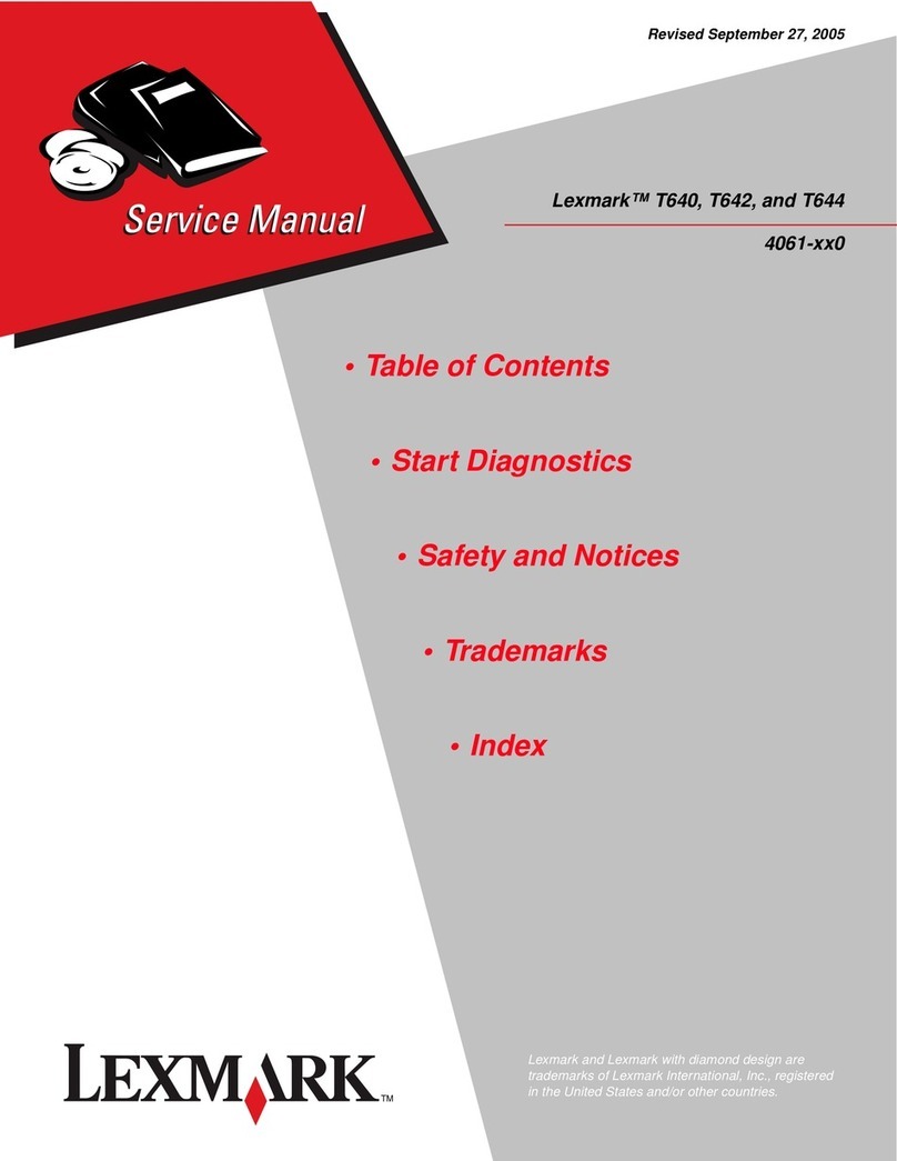 Lexmark 20G0482 - T 644tn B/W Laser Printer Service manual