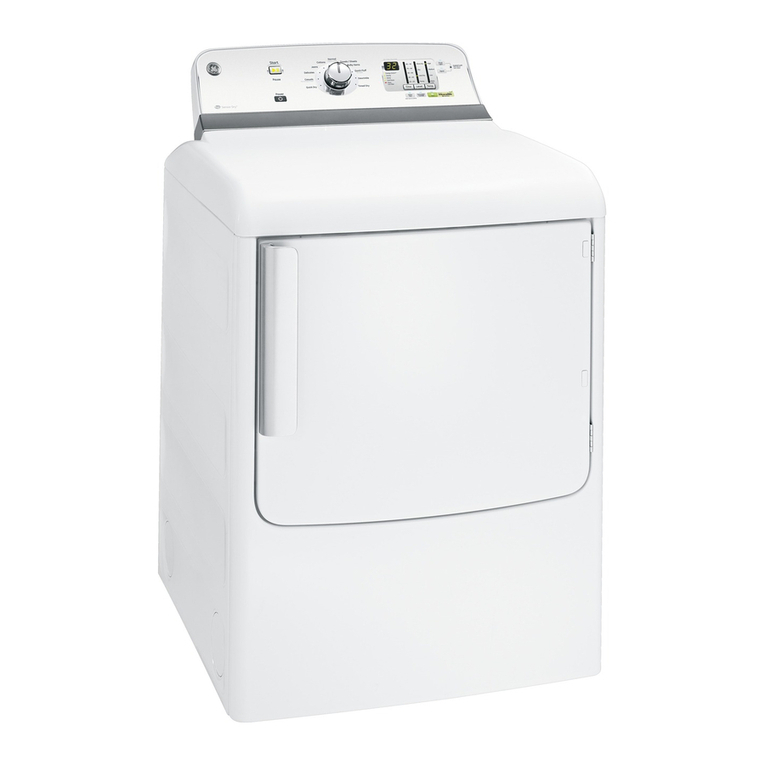 GE GTDL740GDWW Dimensions and installation information