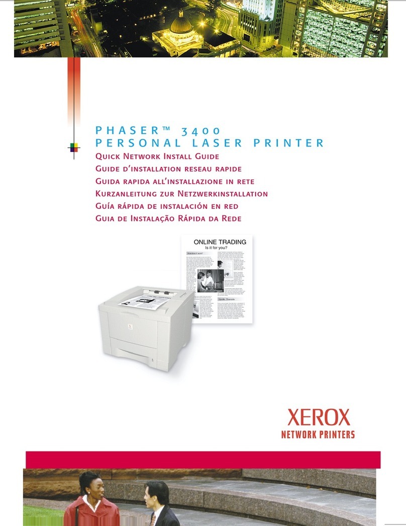 Xerox 3400N - Phaser B/W Laser Printer User manual Xerox 3400N - Phaser B/W Laser Printer User manual