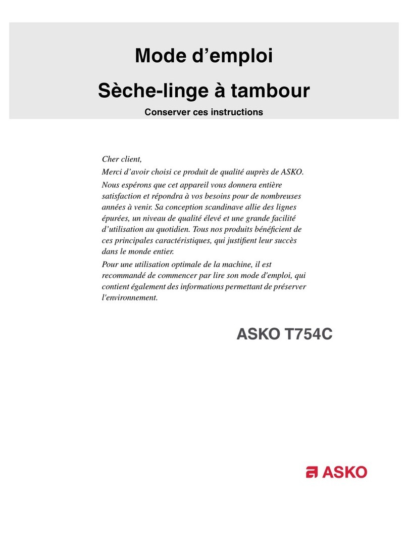 Asko T754C Assembly instructions