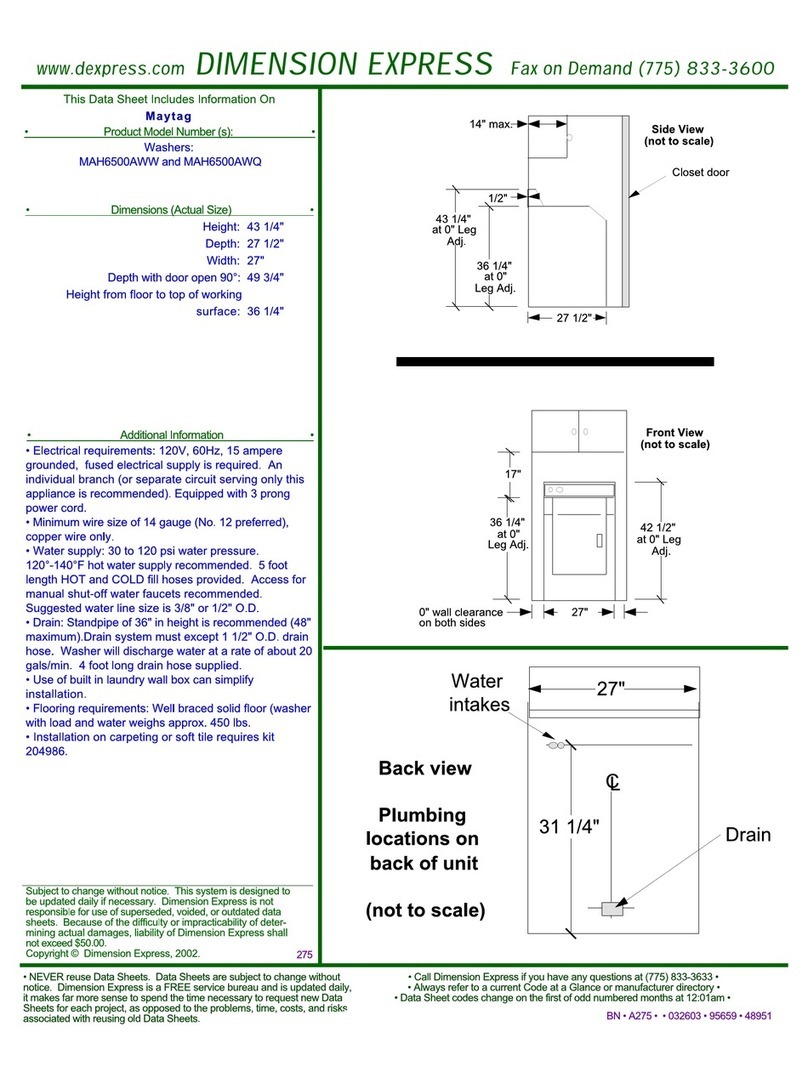 Maytag MAH6500AWW - Front-Load Washer User guide