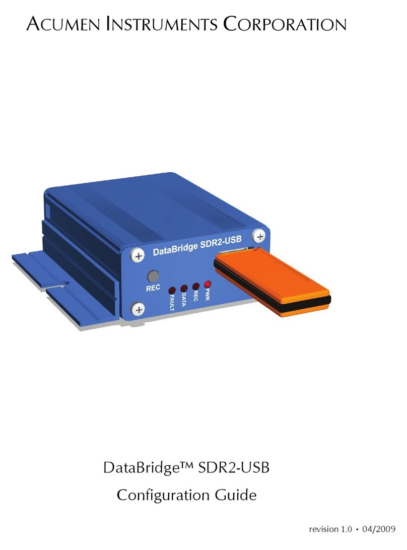 Acumen DATABRIDGE SDR2-USB Configuration guide